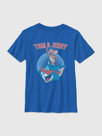 Tom Jerry Patriotic T And J Gender-Neutral Graphic T-Shirt for Kids
