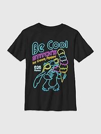 Lilo Stitch Neon Ice Cream Gender-Neutral Graphic T-Shirt for Kids