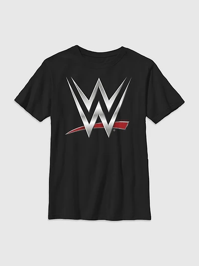 WWE Chrome Logo Gender-Neutral Graphic T-Shirt for Kids