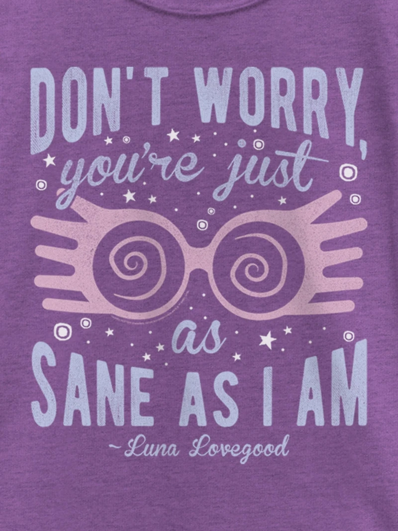 Harry Potter Just As Sane Luna Graphic T-shirt For Girls