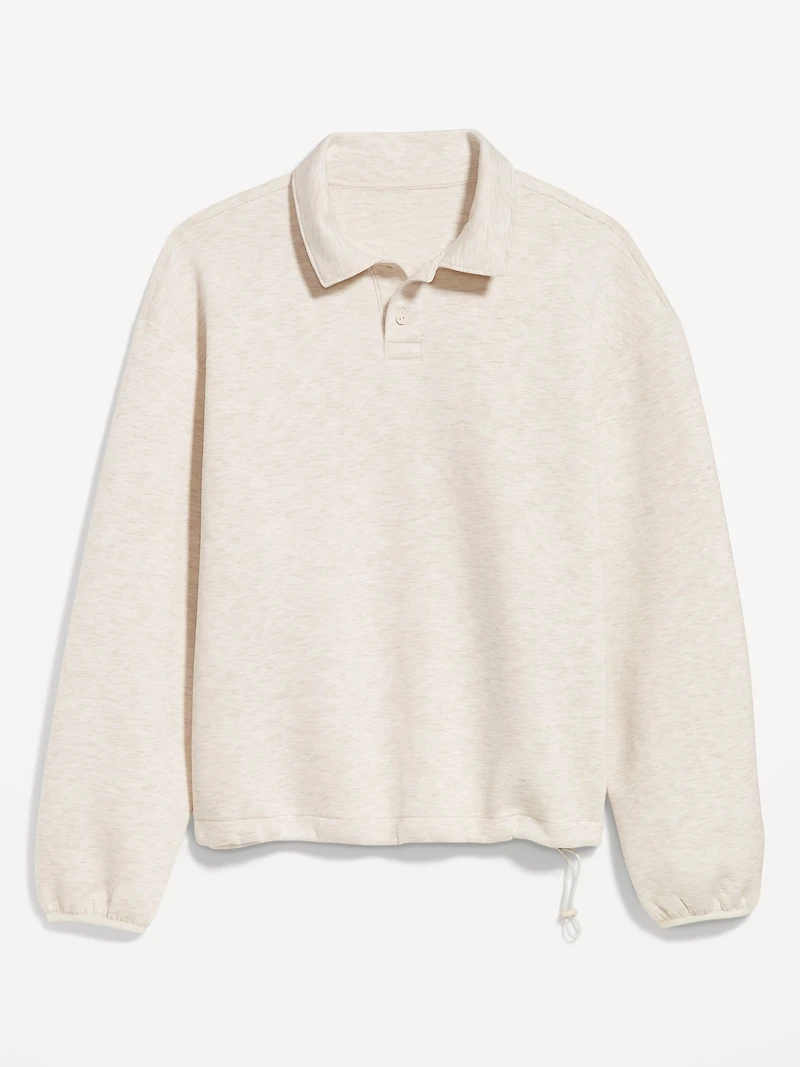 Bounce Fleece Oversized Polo Sweatshirt