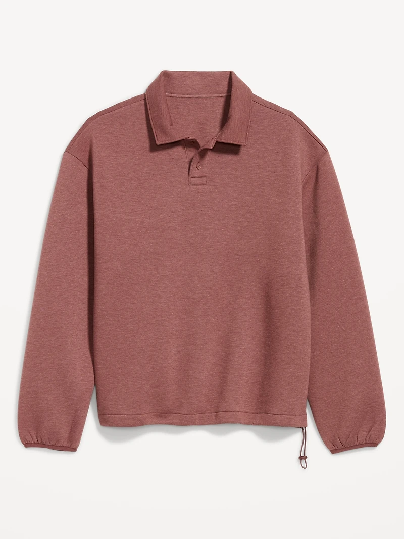 Bounce Fleece Oversized Polo Sweatshirt