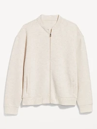 Bounce Fleece Oversized Bomber Jacket