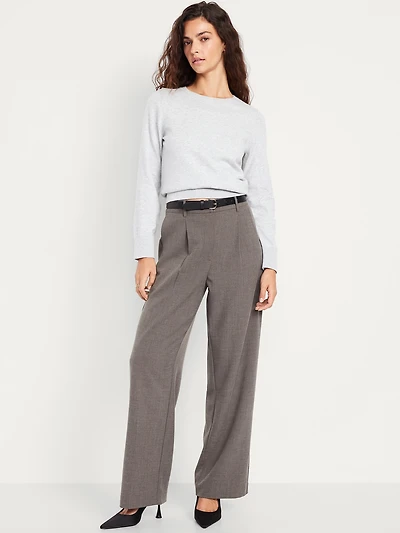 Extra High-Waisted Taylor Wide-Leg Trouser Pants