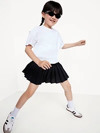 High-Waisted Pleated Performance Skort for Girls