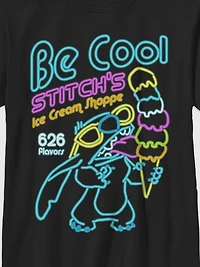 Lilo Stitch Neon Ice Cream Gender-Neutral Graphic T-Shirt for Kids