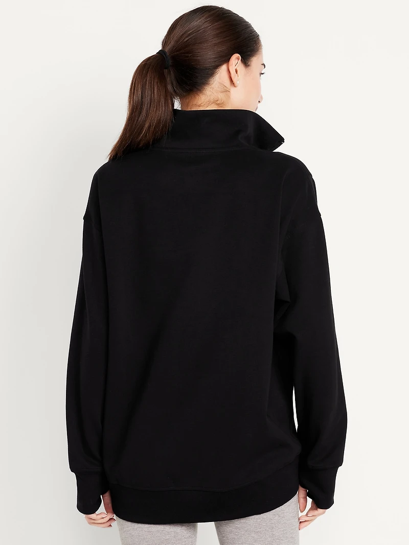 Dynamic Fleece Half-Zip Tunic Sweatshirt