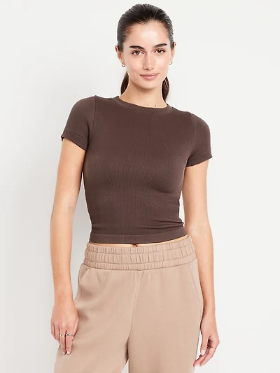 Exhale Seamless Fitted Rib T-Shirt