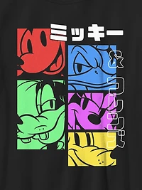 Mickey Classic Pop Katakana Gender-Neutral Graphic T-Shirt for Kids