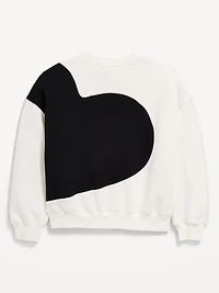 Oversized Graphic Tunic Sweatshirt for Girls