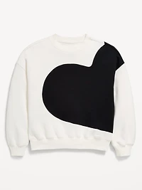 Oversized Graphic Tunic Sweatshirt for Girls