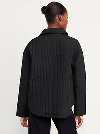 Oversized Lightweight Water-Resistant Quilted Jacket