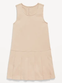 Sleeveless School Uniform Ponte-Knit Dress for Girls