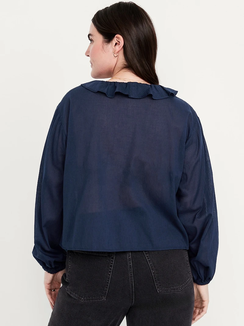 Tie-Front Ruffle Top