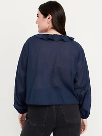 Tie-Front Ruffle Top