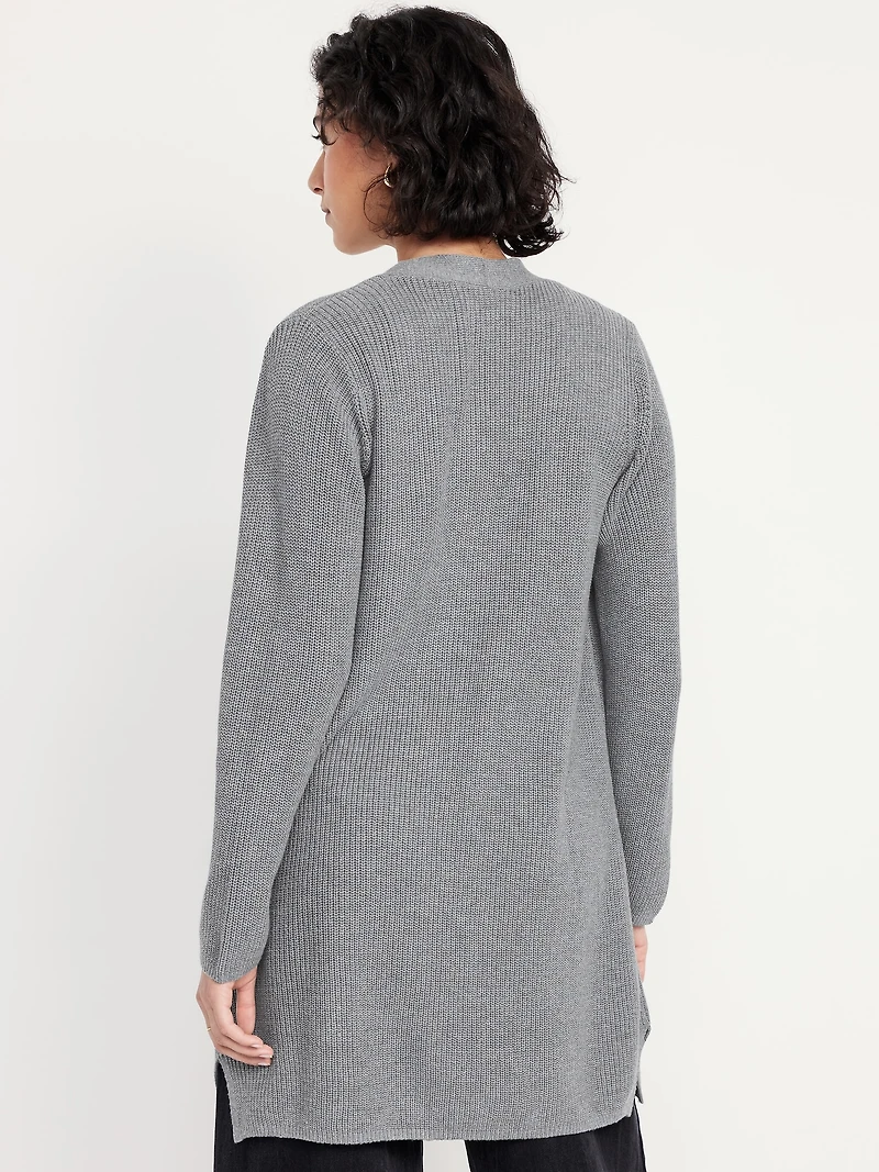 Longline Open-Front Sweater