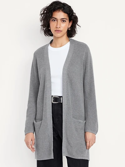 Longline Open-Front Sweater