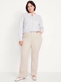 High-Waisted Uniform Boot-Cut Pants