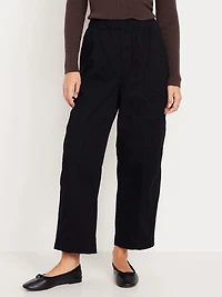High-Waisted Barrel Ankle Pants