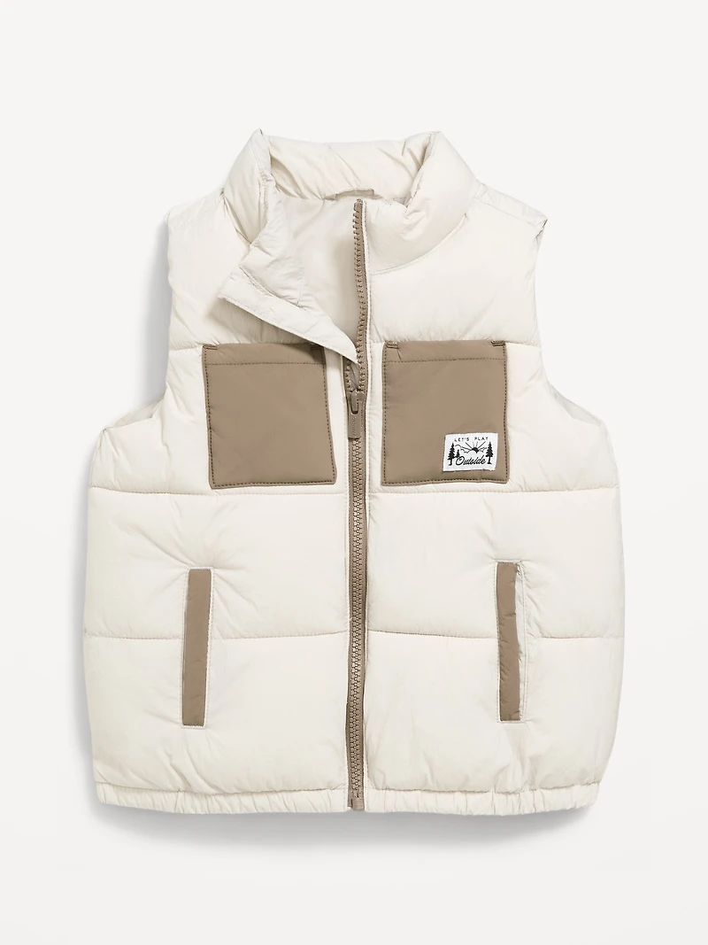 Pocket Puffer Vest for Toddler Boys