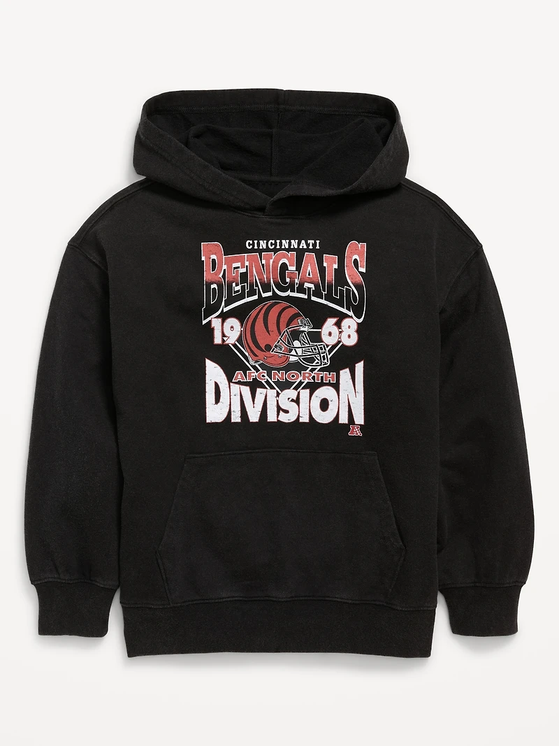 Cincinnati Bengals Oversized Pullover Hoodie for Boys