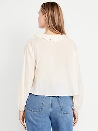 Tie-Front Ruffle Top