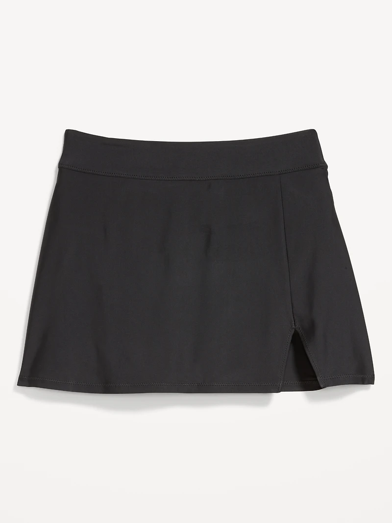 High-Waisted Matte Swim Skirt