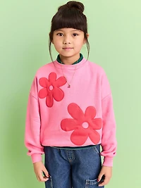 Oversized Graphic Tunic Sweatshirt for Girls