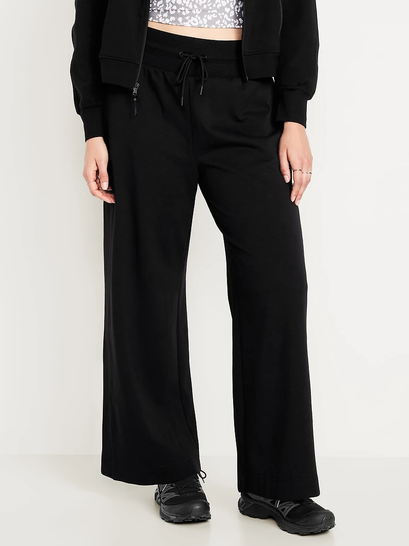 Extra High-Waisted Dynamic Fleece Wide-Leg Sweatpants