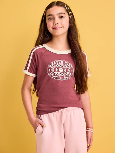 Fitted Short-Sleeve Graphic T-Shirt for Girls