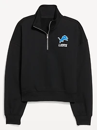 Detroit Lions Oversized Half-Zip Sweatshirt