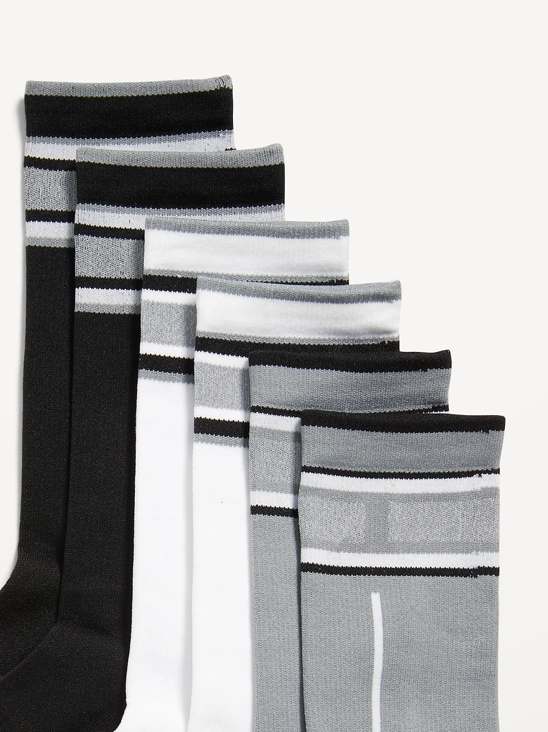 3-Pack Athletic Crew Run Socks for Men