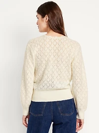 Wool-Blend Wrap-Front Sweater