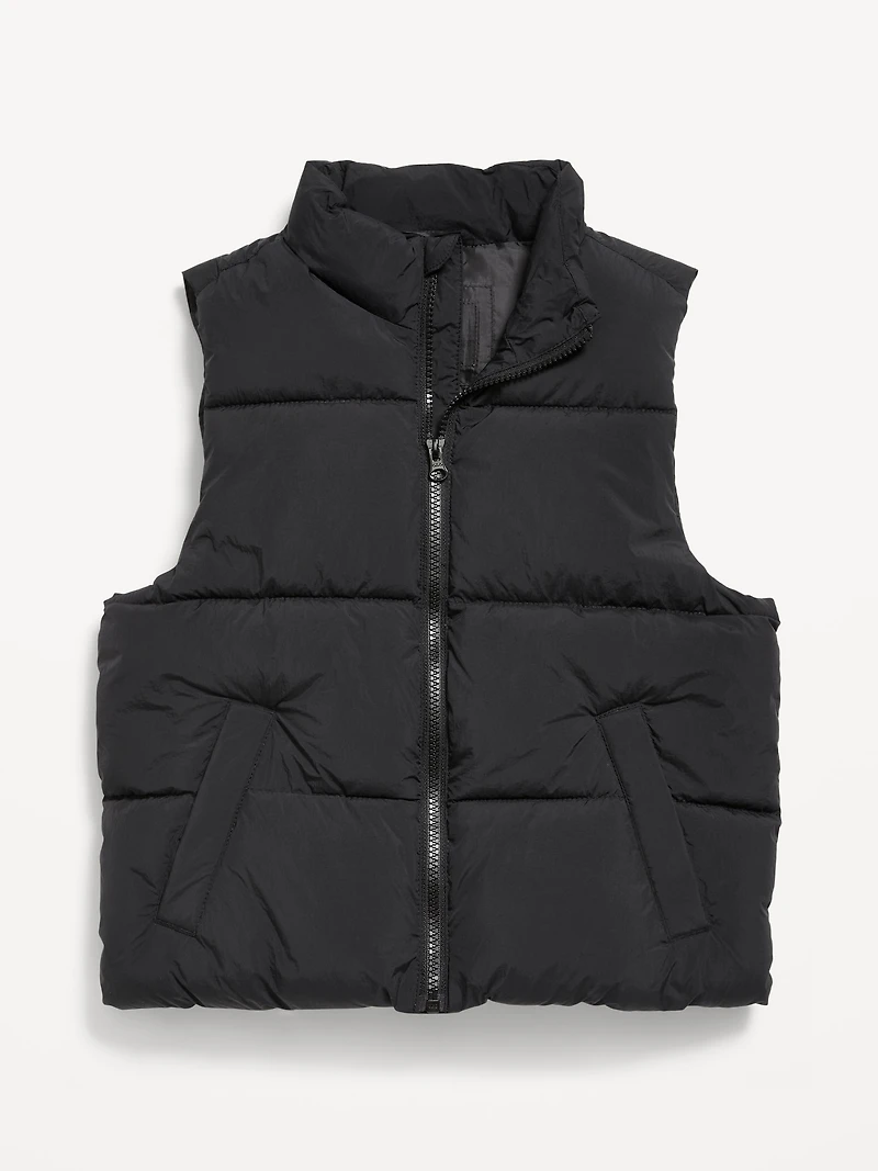 Water-Resistant Quilted Puffer Vest for Boys
