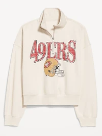 San Francisco 49ers Oversized Half-Zip Sweatshirt