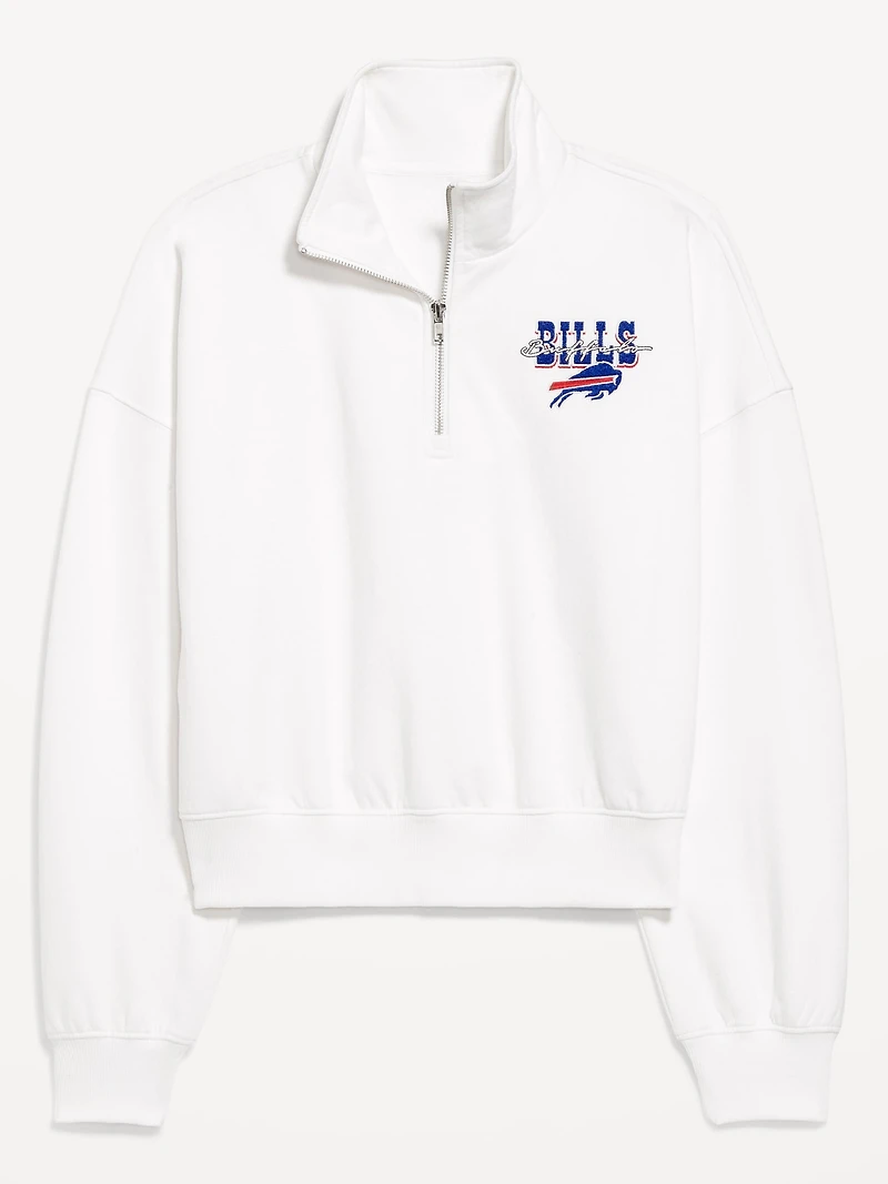 Buffalo Bills Oversized Half-Zip Sweatshirt