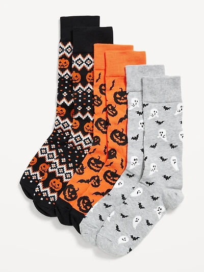 3-Pack Printed Novelty Socks for Men