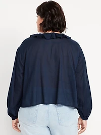 Tie-Front Ruffle Top