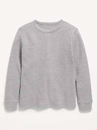 Long-Sleeve Waffle-Knit T-Shirt for Boys