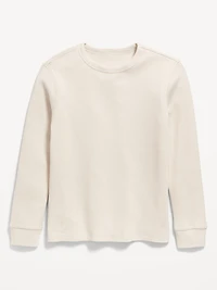 Long-Sleeve Waffle-Knit T-Shirt for Boys