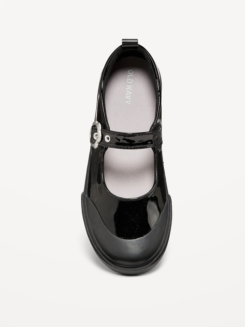 Shiny Faux-Leather Mary-Jane Sneaker for Girls