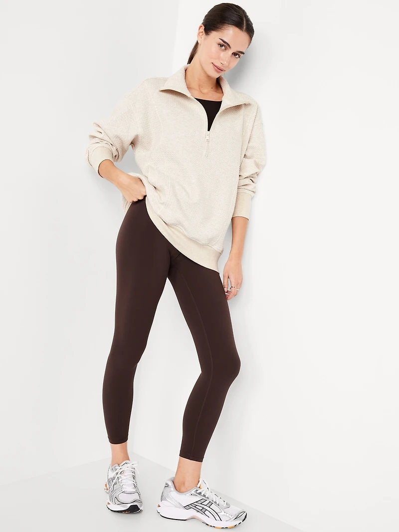 Dynamic Fleece Oversized Textured Tunic Sweatshirt
