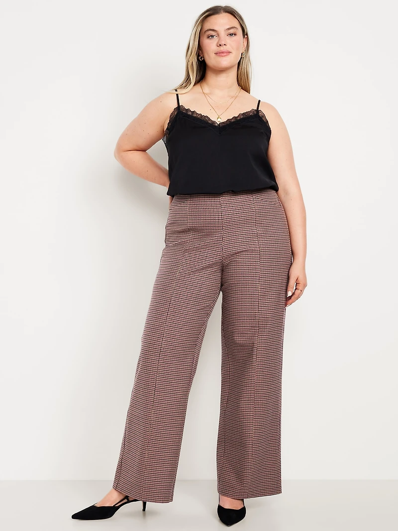 High-Waisted Pull-On Pixie Wide-Leg Pants
