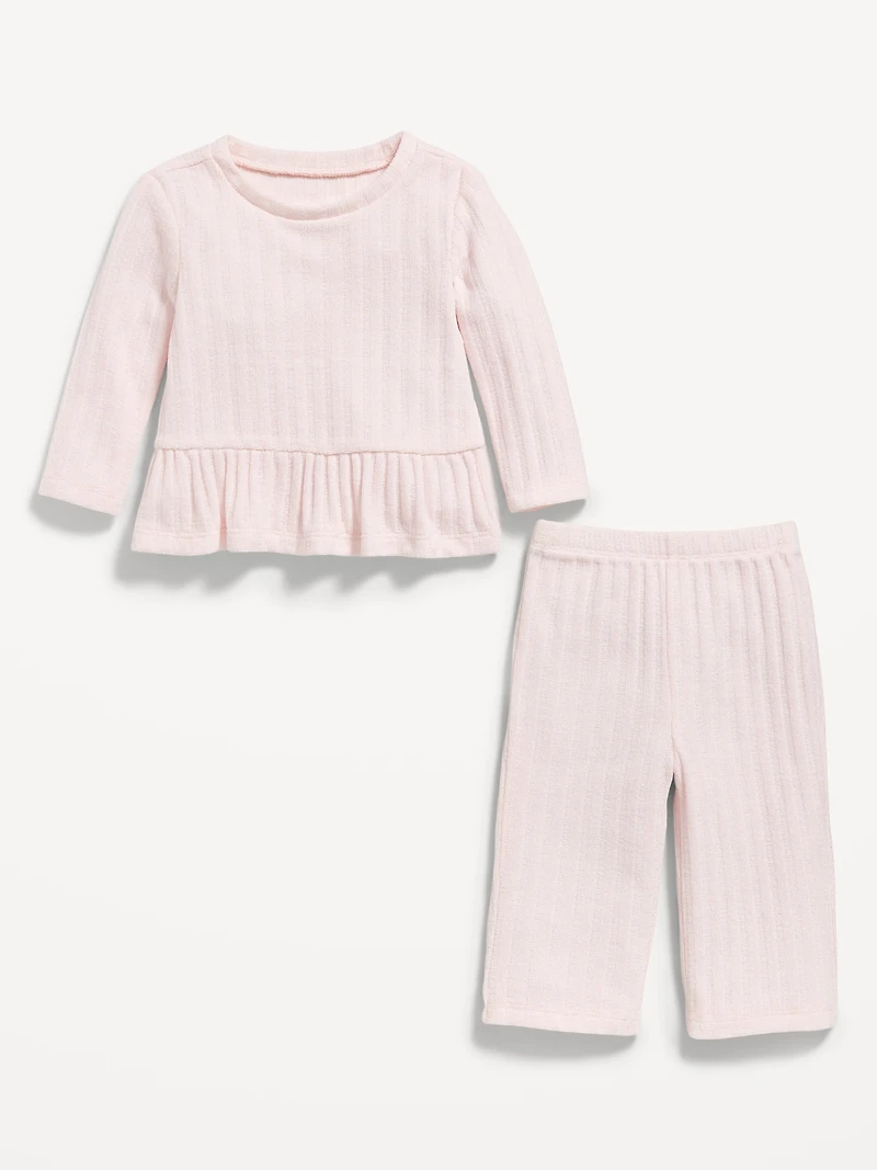 Cozy Long-Sleeve Sweater and Pants Set for Baby