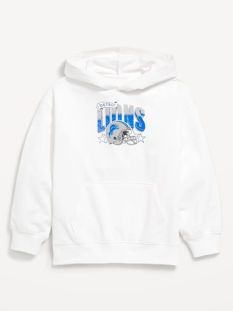 Detroit Lions Oversized Pullover Hoodie for Boys