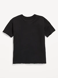 Oversized Short-Sleeve Raw-Edge T-Shirt for Girls