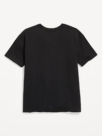 Oversized Short-Sleeve Raw-Edge T-Shirt for Girls