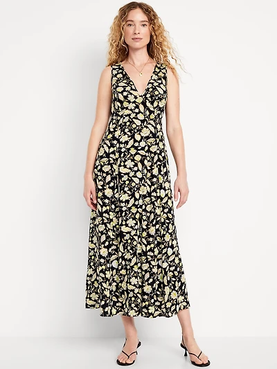 Fit & Flare Floral Maxi Dress