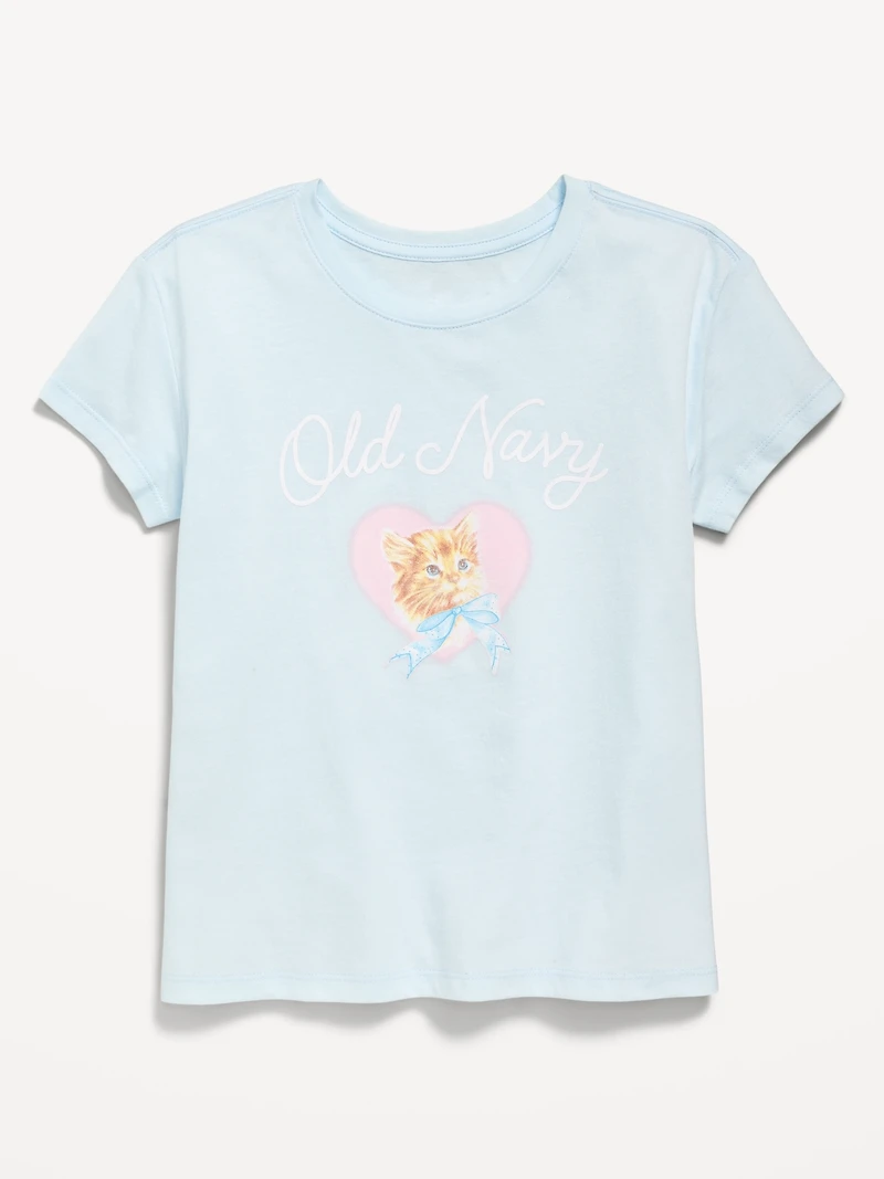 Short-Sleeve Logo-Graphic T-Shirt for Girls