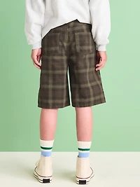 Below Knee Baggy Canvas Shorts for Boys